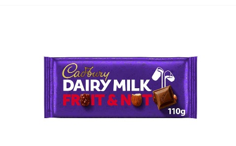 British Cadbury's dairy milk  through a nut large chocolate bar 110g (pack of 3)