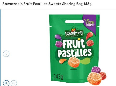 British sweets  Fruit Pastilles.143g bags (pack of 3)