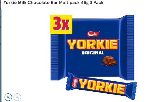 British Yorkie Original milk chocolate bars.made by Nestlé two packets 6 bars of chocolate total